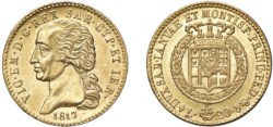 VITTORIO EMANUELE I (1802-1821) - 20 lire 1817, I tipo, Torino.