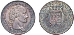 VITTORIO EMANUELE I (1802-1821) - 5 lire 1819, I tipo, Torino.