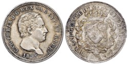CARLO FELICE (1821-1831) - 2 lire 1825, Torino.