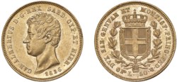 CARLO ALBERTO (1831-1849) - 50 lire 1836, Torino.