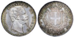 VITTORIO EMANUELE II, Re Eletto (1859-1861) - 1 lira 1860, II tipo, Firenze.