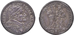 ALESSANDRO VIII, Pietro Ottoboni (1689-1691) - Testone, an. II, 1690, Roma.
