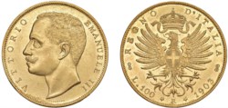 VITTORIO EMANUELE III (1900-1943) - 100 lire 1903, Roma.
