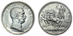 VITTORIO EMANUELE III (1900-1943) - 5 lire 1914, Roma.