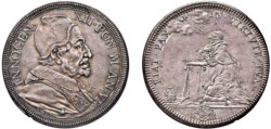 INNOCENZO XII, Antonio Pignatelli (1691-1700) - Mezza piastra, an. VI, Roma.