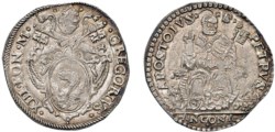 GREGORIO XIII, Ugo Boncompagni (1572-1585) - Testone, s.d., Ancona.
