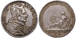 CLEMENTE XII, Lorenzo Corsini (1730-1740) - Testone, an. VII, Roma.