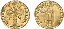 FIRENZE - REPUBBLICA (1189-1532) - Fiorino largo, simbolo stemma Guccio di Andrea da Sommaia (1429, II Semestre).