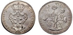 LIVORNO - COSIMO III DE' MEDICI (1670-1723) - Pezza della rosa, 1707.