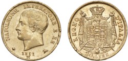 MILANO - NAPOLEONE I, Re d'Italia (1805-1814) - 20 lire 1811, II tipo.