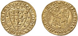 NAPOLI - CARLO II D'ANGIO' (1285-1309) - Saluto d'oro, s.d..