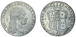 NAPOLI - FERDINANDO IV (1759-1816) - Piastra 1796, IX tipo.