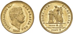 NAPOLI - FERDINANDO II (1830-1859) - 3 ducati 1854, VI tipo.