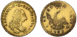 PALERMO - CARLO DI BORBONE (1734-1759) - Oncia 1751, VIII tipo.
