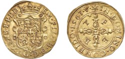 EMANUELE FILIBERTO (1553-1580) - Scudo d'Oro del Sole 1563, Vercelli.