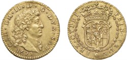 CARLO EMANUELE II (1648-1675) - Doppia 1675, IV tipo, Torino.