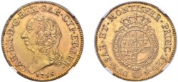 CARLO EMANUELE III, secondo periodo (1755-1773) - Doppia 1755, Torino.