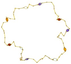 Lunga collana in oro giallo 18kt
