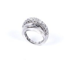 Anello a fascia in oro bianco 18kt
