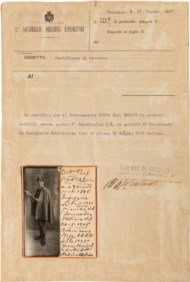 WWI - 2^ Squadriglia Dirigibili Esploratori - Certificato di Presenza