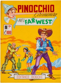 Copertina della Collana Pinocchio Giramondo N. 7 - nel Far West