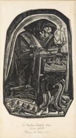 Xilografia di Bruno da Osimo con sua dedica autografa