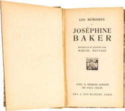 SAUVAGE MARCEL - LES MEMOIRES DE JOSEPHINE BAKER