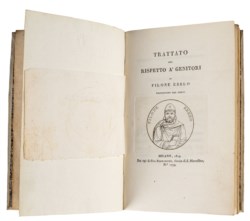 FILONE EBREO - TRATTATO DEL RISPETTO A' GENITORI