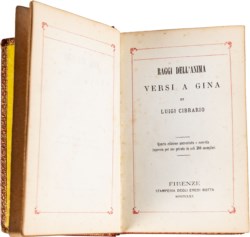 CIBRARIO LUIGI - RAGGI DELL'ANIMA. VERSI A GINA