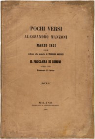 Alessandro Manzoni - Pochi versi