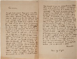Edmondo De Amicis - Lunga lettera autografa con firma di pugno indirizzata alla madre