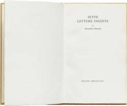 MANZONI ALESSANDRO - SETTE LETTERE INEDITE