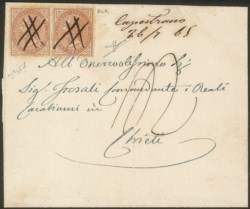 Regno - Vittorio Emanuele II - Lettera da Capestrano a Chieti del 26 luglio 1865
