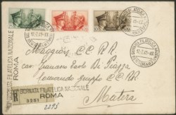 Regno - Vittorio Emanuele III - Lettera raccomandata da Roma per Matera