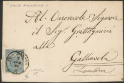 Antichi Stati Italiani - Lombardo Veneto - Lettera spedita da CAVA MANARA (PV)