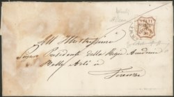 Antichi Stati Italiani - Parma - Lettera da Parma per Firenze il 27 gennaio 1860