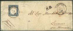 Antichi Stati Italiani - Sardegna - Lettera da Canobbio (p. 4) a Locarno (Svizzera) il 28 febbraio 1861