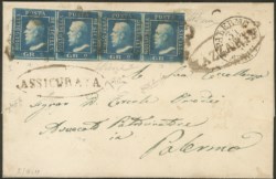 Antichi Stati Italiani - Sicilia - Lettera assicurata da MAZZARINO