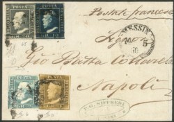 Antichi Stati Italiani - Sicilia - Frontespizio di lettera da Messina a Napoli il 14 maggio 1860