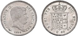NAPOLI - FERDINANDO II (1830-1859) - 60 grana 1838, II tipo.