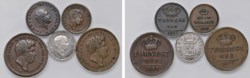 NAPOLI - FERDINANDO II (1830-1859) - Lotto di 5 monete.
