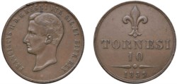 NAPOLI - FRANCESCO II (1859-1860) - 10 tornesi 1859.
