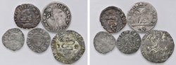VARIE ZECCHE ITALIANE (XII-XVIII sec.) - Interessante lotto di 5 monete.