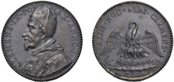 CLEMENTE IX, Giulio Girolamo Rospigliosi (1667-1669) - Medaglia an. I, La clemenza del Papa, Roma.