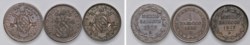 PIO IX, Giovanni Maria Mastai-Ferretti, Primo periodo (1846-1866) - Lotto di 3 monete da ½ baiocco.
