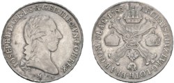 GIUSEPPE II D'ASBURGO-LORENA, monetazione imperiale (1780-1790) - Mezzo crocione 1787, Milano.