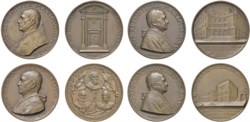PIO XI, Ambrogio Damiano Achille Ratti (1922-1939) - Lotto di 4 medaglie annuali (an. XII, XV, XVI, XVII).