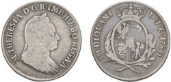 MARIA TERESA D'ASBURGO, Nuova monetazione (1778-1780) - Mezzo scudo 1780, Milano.