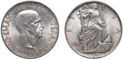 VITTORIO EMANUELE III (1900-1943) - 10 lire 1936, Roma.