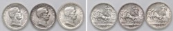 VITTORIO EMANUELE III (1900-1943) - Lotto di tre 2 lire quadriga briosa, Roma.
